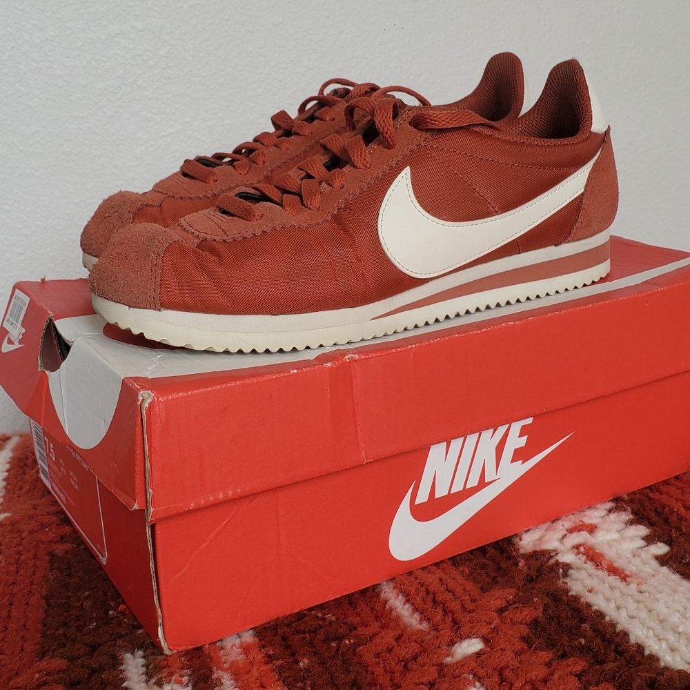 Nike Women's Cortez Sneakers in Firewood Orange